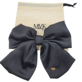 Black Satin Bow Barrette