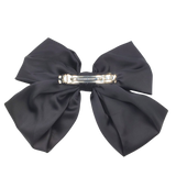 Black Satin Bow Barrette