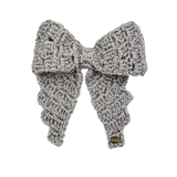 Saudade  bow barrette Silver