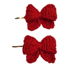 VIDA Bobby Pin Crochet Pair Red