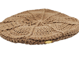 Emily Light Brown Crochet Beret