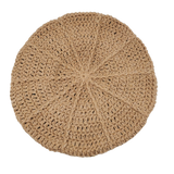 Emily Light Brown Crochet Beret