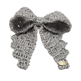 Saudade  bow barrette Silver