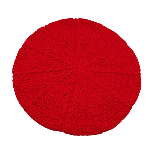 Emily Red Crochet Beret