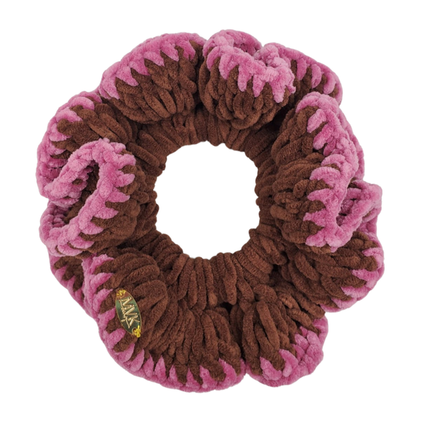 Crochet Plein Air Scrunchie Brown