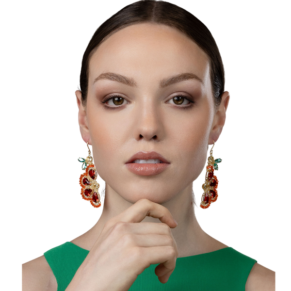 Grapefruit earrings Orange