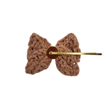 Vida Bobby Pin Crocheted Pair Coffee