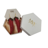 Chilli pepper crochet earrings