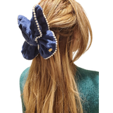 MVK Butterfly Navy French Barrette