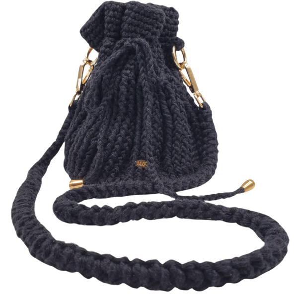 Leila Crochet Bag Black