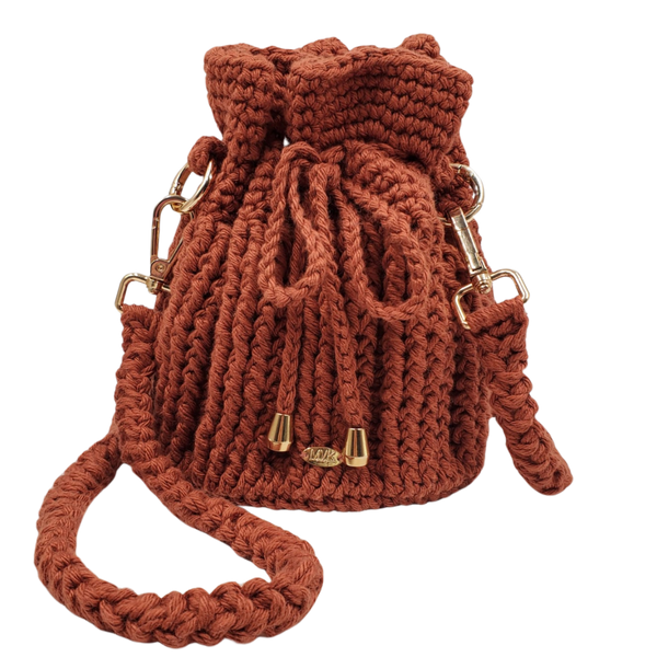 Leila Crochet Bag Brown