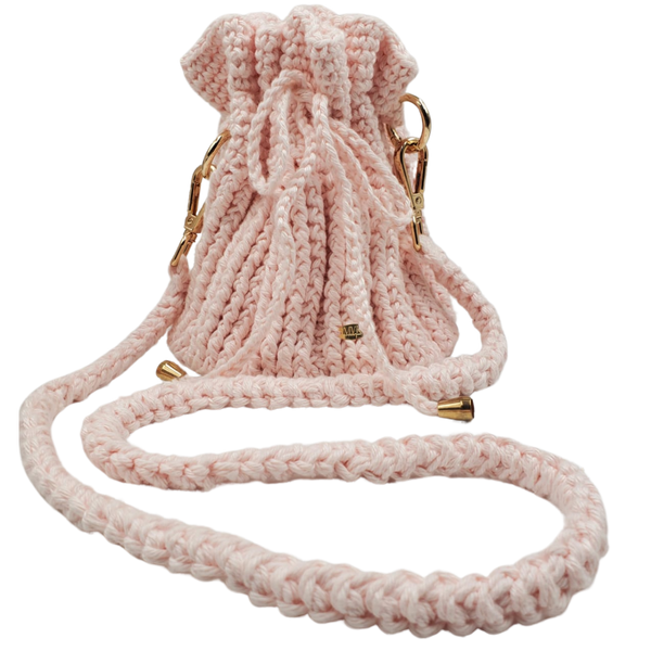 Leila Crochet Bag Blush