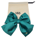 Santin Green Oversized Bow Barrette