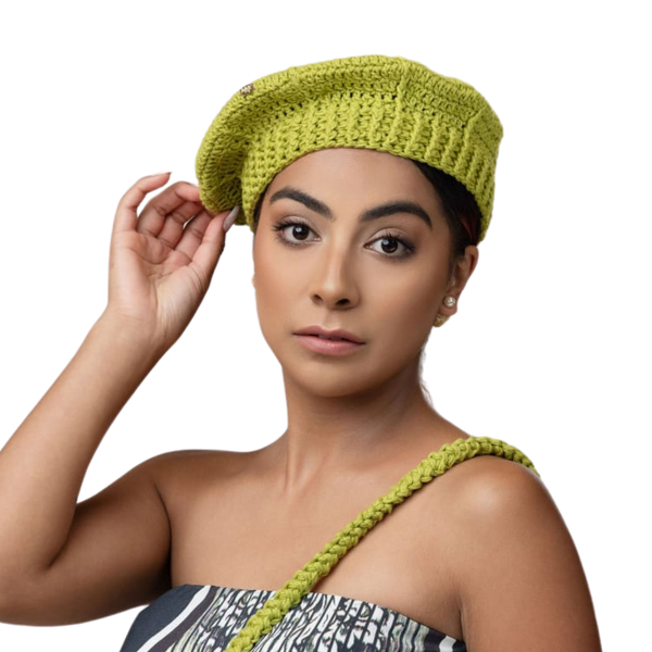 Emily Green Crochet Beret