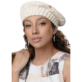 Emily off white Crochet Beret