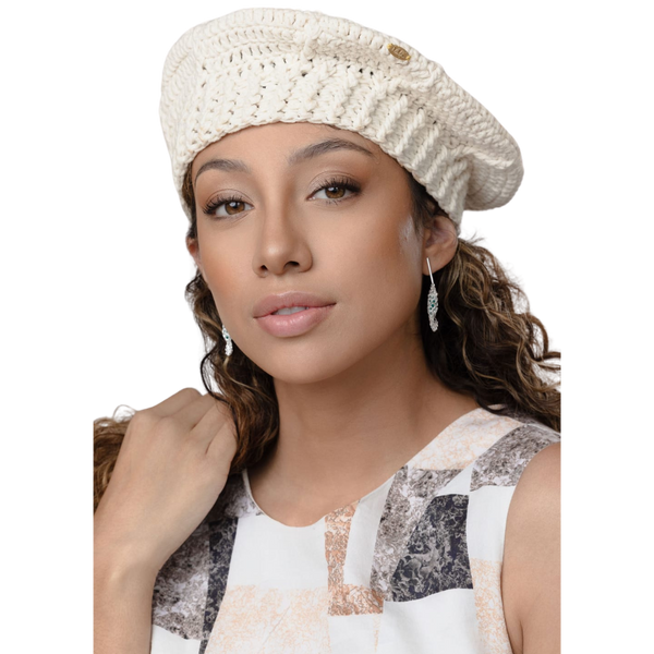 Emily off white Crochet Beret