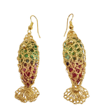 Summer gold fish earrings