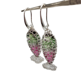 Summer silver fish earrings