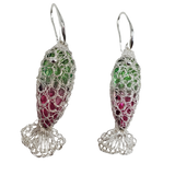 Summer silver fish earrings