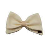 Cherie Beige Bow Barrette