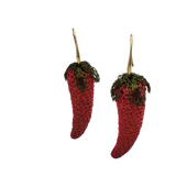 Chilli pepper crochet earrings