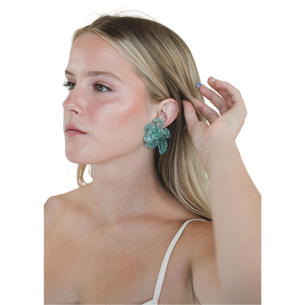 Turquoise Orchied Earrings