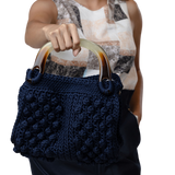 The Navy Crochet Bag